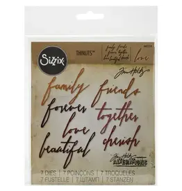 SIZZIX SIZZIX TIM HOLTZ THINLITS HANDWRITTEN LOVE DIE SET