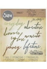 SIZZIX SIZZIX TIM HOLTZ THINLITS HANDWRITTEN JOURNEY DIE SET