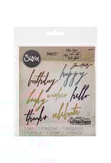 SIZZIX SIZZIX TIM HOLTZ THINLITS HANDWRITTEN CELEBRATE DIE SET