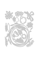 SIZZIX SIZZIX TIM HOLTZ THINLITS VAULT FUNKY FLORAL WREATH DIE SET
