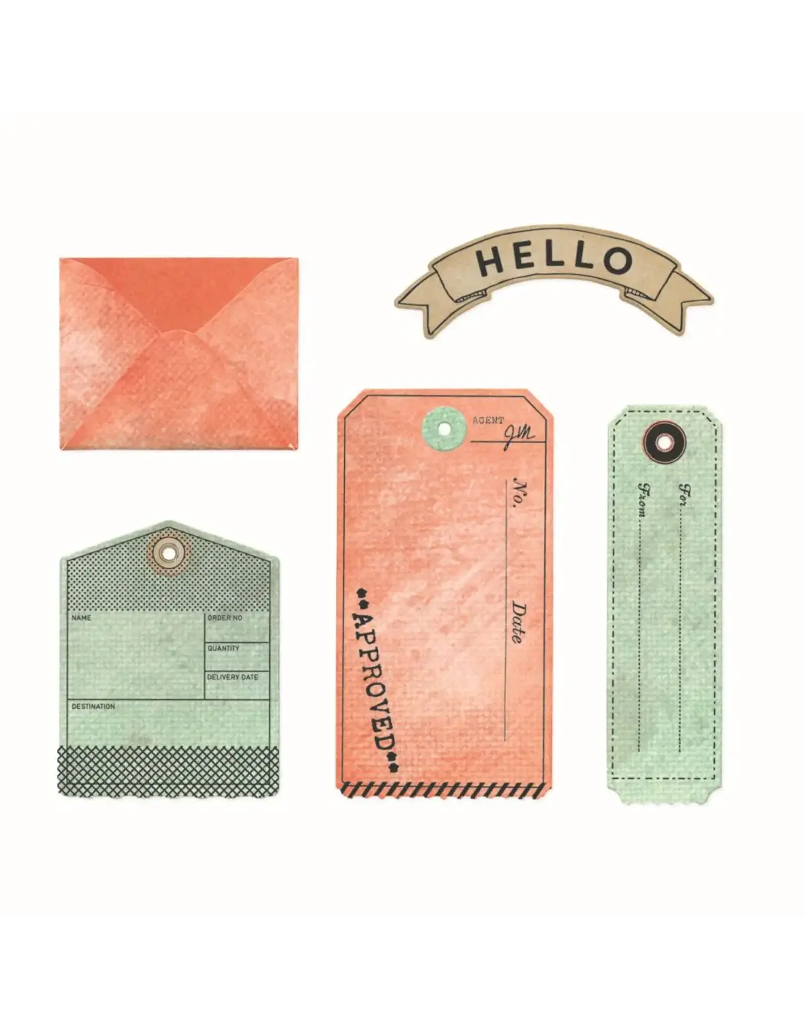 SIZZIX SIZZIX 49 AND MARKET TAG IT FRAMELITS DIE AND CLEAR STAMP SET