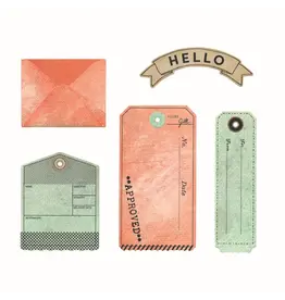 SIZZIX SIZZIX 49 AND MARKET TAG IT FRAMELITS DIE AND CLEAR STAMP SET