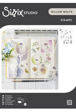 SIZZIX SIZZIX WILLOW WOLFE FLORAL FRAMES AND MINI FLOWERS CLEAR STAMP SET