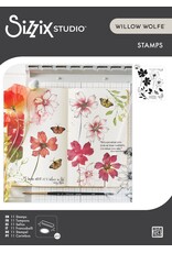 SIZZIX SIZZIX WILLOW WOLFE WILD BLOOMS CLEAR STAMP SET
