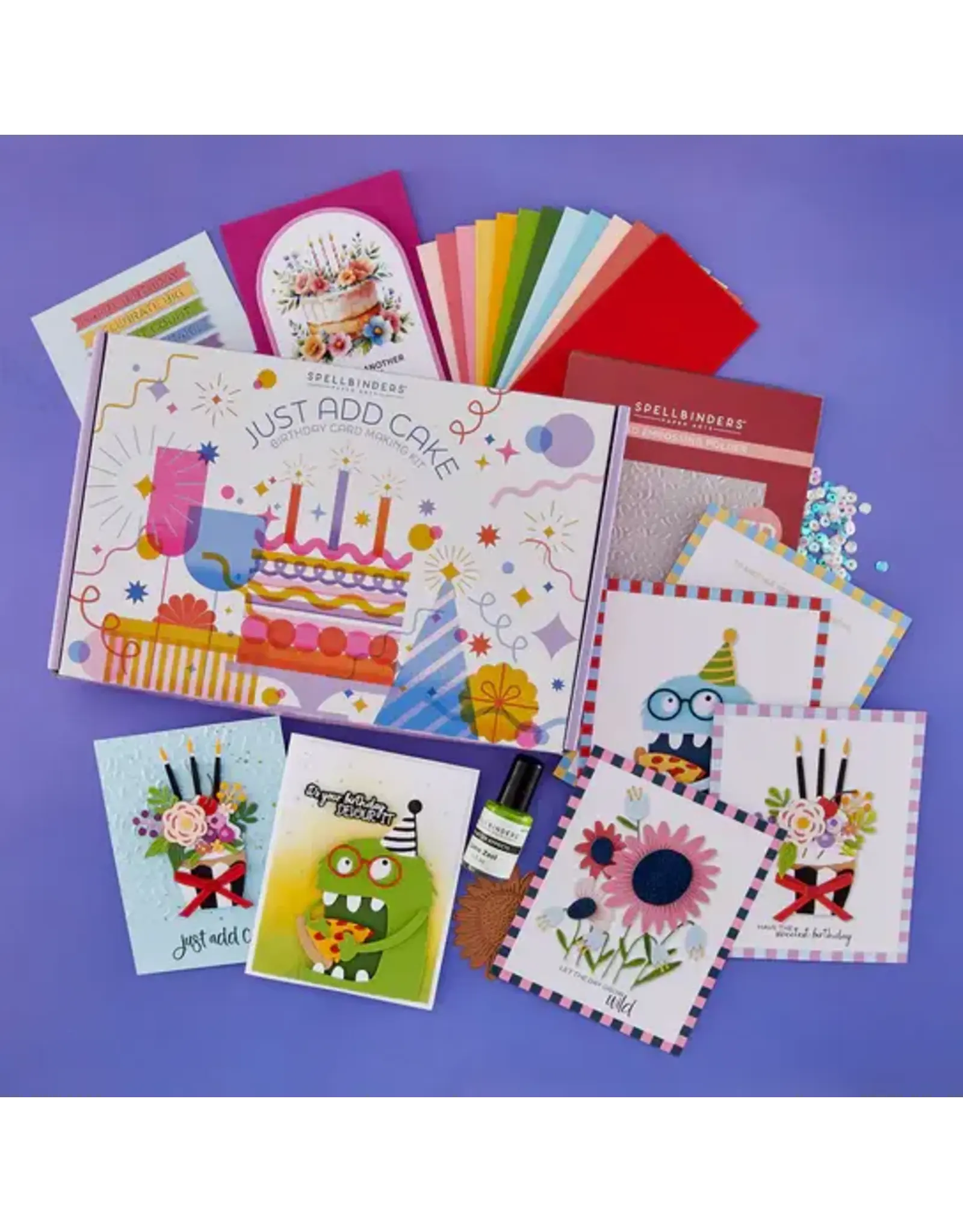 SPELLBINDERS SPELLBINDERS JUST ADD CAKE BIRTHDAY CARDMAKING KIT