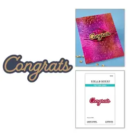 SPELLBINDERS SPELLBINDERS ESSENTIALLY YOURS SENTIMENTS LAYERED CONGRATS DIE SET