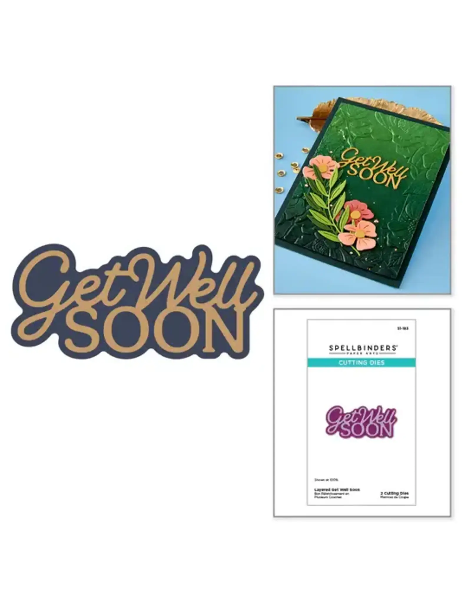 SPELLBINDERS SPELLBINDERS ESSENTIALLY YOURS SENTIMENTS LAYERED GET WELL SOON DIE SET