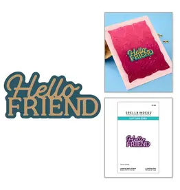 SPELLBINDERS SPELLBINDERS ESSENTIALLY YOURS SENTIMENTS LAYERED HELLO FRIEND DIE SET