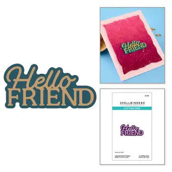 SPELLBINDERS SPELLBINDERS ESSENTIALLY YOURS SENTIMENTS LAYERED HELLO FRIEND DIE SET