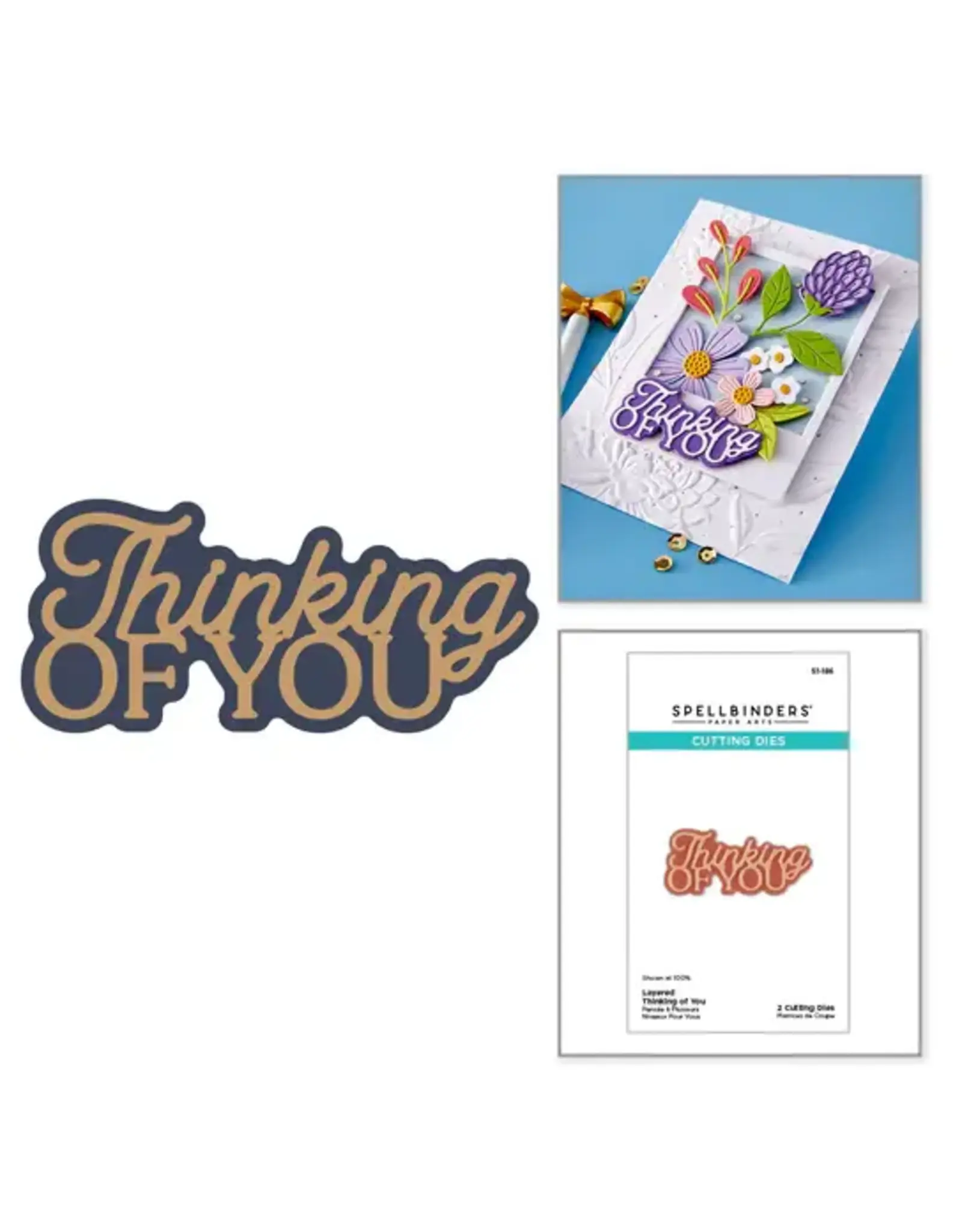 SPELLBINDERS SPELLBINDERS ESSENTIALLY YOURS SENTIMENTS LAYERED THINKING OF YOU DIE SET