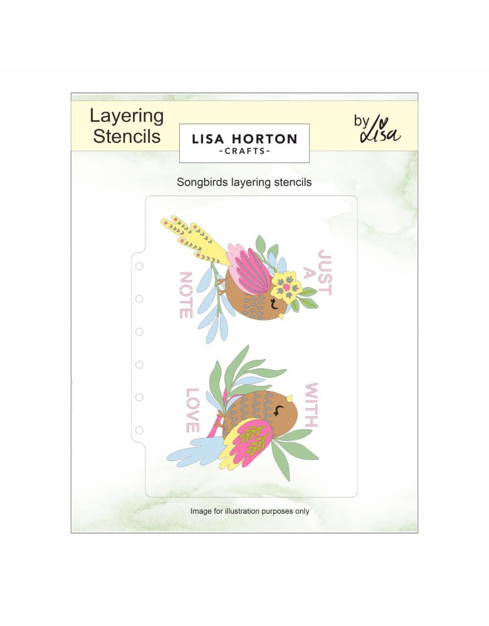 LISA HORTON CRAFTS LISA HORTON CRAFTS SONGBIRDS LAYERING STENCILS & DIE
