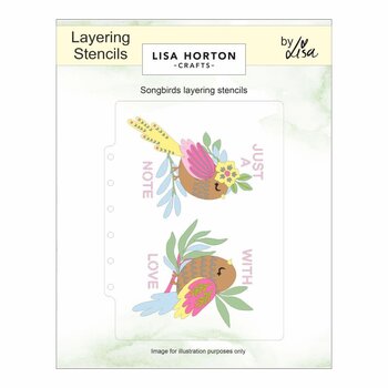 LISA HORTON CRAFTS LISA HORTON CRAFTS SONGBIRDS LAYERING STENCILS & DIE
