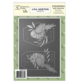 LISA HORTON CRAFTS LISA HORTON CRAFTS SONGBIRDS 3D EMBOSSING FOLDER & DIE SET