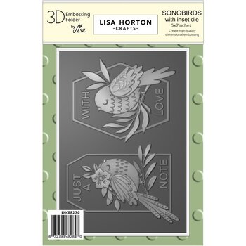 LISA HORTON CRAFTS LISA HORTON CRAFTS SONGBIRDS 3D EMBOSSING FOLDER & DIE SET