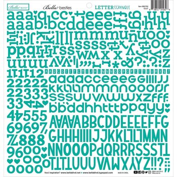 BELLA BLVD BELLA BESTIES GULF LETTER SCRAMBLE 12x12 ALPHA CARDSTOCK STICKERS