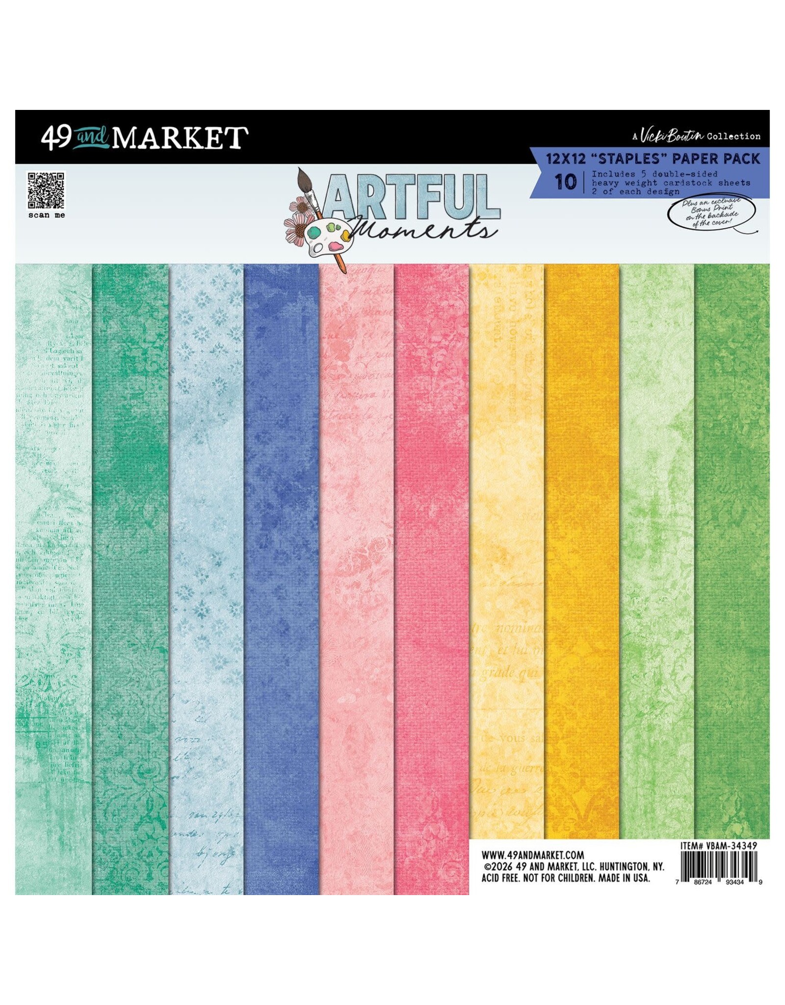 49 AND MARKET 49 AND MARKET ARTFUL MOMENTS STAPLES 12x12 COLLECTION PACK