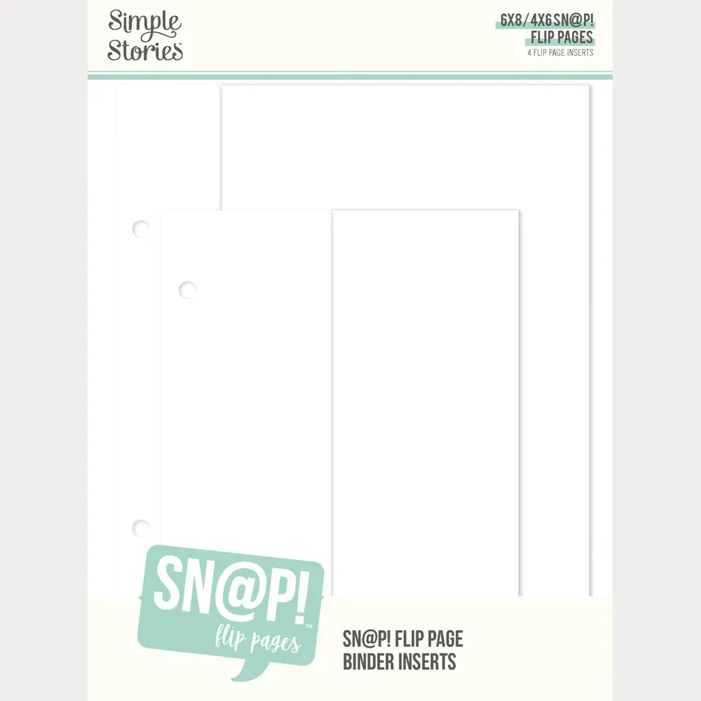 SIMPLE STORIES SIMPLE STORIES SN@P! 4x6/6x8 FLIP PAGE BINDER INSERTS