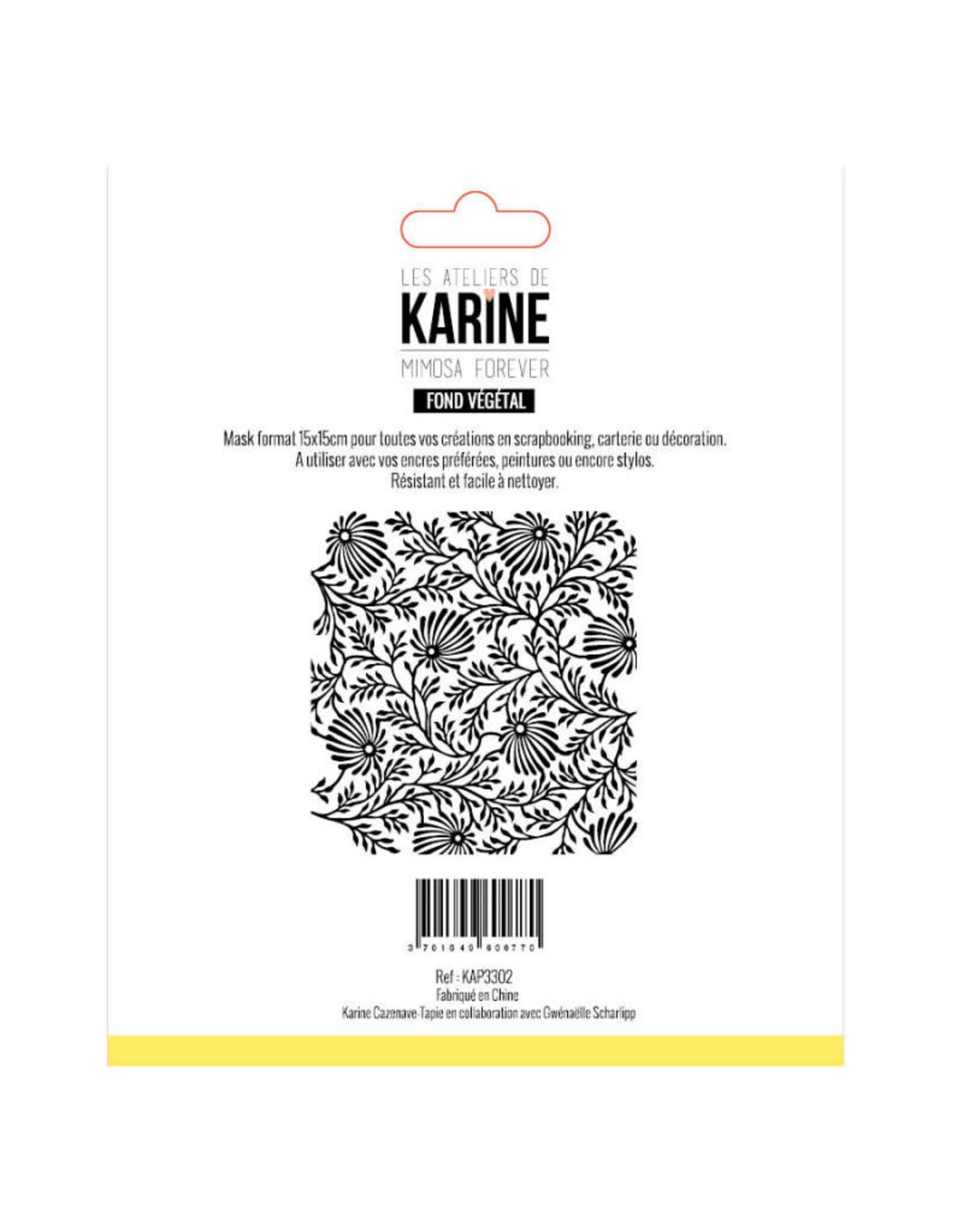 LES ATELIERS DE KARINE LES ATELIERS DE KARINE MIMOSA FOREVER FOND VÉGÉTAL STENCIL