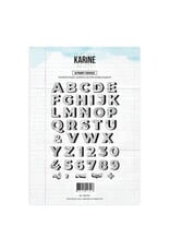 LES ATELIERS DE KARINE LES ATELIERS DE KARINE SUR LE FIL ALPHABET FANTAISIE CLEAR STAMP SET