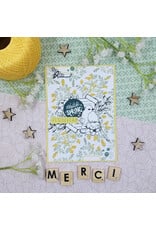 LES ATELIERS DE KARINE LES ATELIERS DE KARINE MIMOSA FOREVER SPRING IS HERE CLEAR STAMP SET