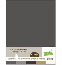 LAWN FAWN LAWN FAWN NEUTRAL FAWNDAMENTALS CARDSTOCK 10 SHEETS