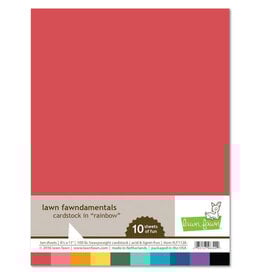 LAWN FAWN LAWN FAWN RAINBOW CARDSTOCK 8.5X11 10PK