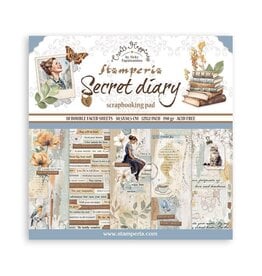 STAMPERIA STAMPERIA VICKY PAPAIOANNOU CREATE HAPPINESS SECRET DIARY 12X12 COLLECTION PACK 10 SHEETS