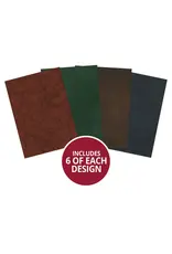 HUNKYDORY CRAFTS LTD. HUNKYDORY ESSENTIALS LEATHER LIBRARY ESSENTIAL PAPER PACKS 24 SHEETS