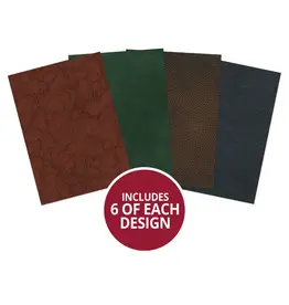 HUNKYDORY CRAFTS LTD. HUNKYDORY ESSENTIALS LEATHER LIBRARY ESSENTIAL PAPER PACKS 24 SHEETS