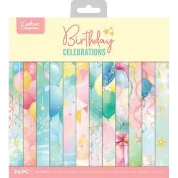 CRAFTERS COMPANION CRAFTER'S COMPANION BIRTHDAY CELEBRATIONS 8x8 PAPER PAD