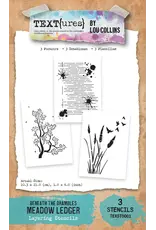 ARDEN CREATIVE STUDIO ARDEN CREATIVE STUDIO BENEATH THE BRAMBLES MEADOW LEDGER 4x6 LAYERING STENCIL SET