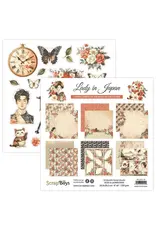 SCRAPBOYS SCRAPBOYS LADY IN JAPAN 8x8 PAPER PAD 12 SHEETS