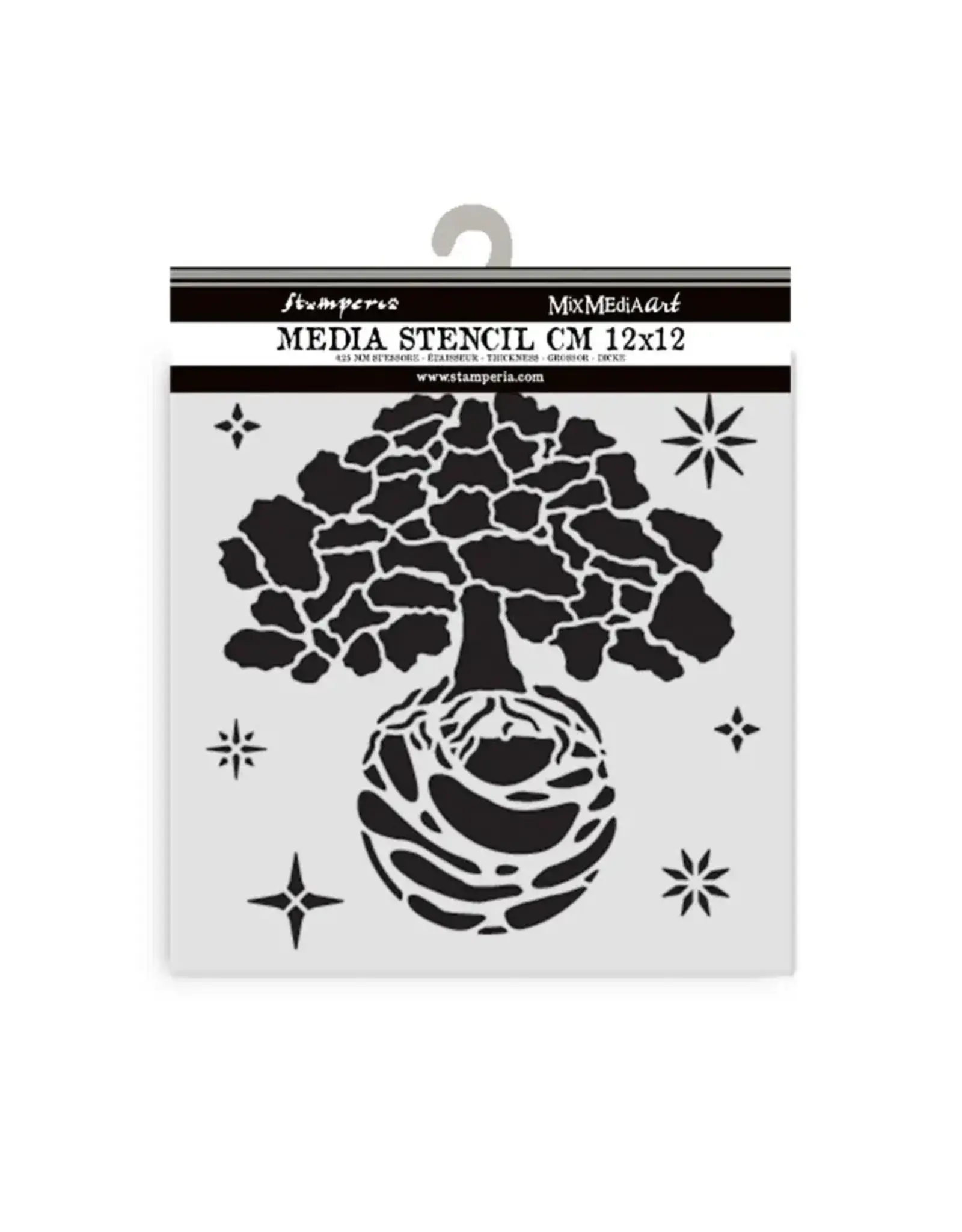 STAMPERIA STAMPERIA A NEW BEGINNING THE WORLD TREE 12x12cm STENCIL