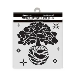 STAMPERIA STAMPERIA A NEW BEGINNING THE WORLD TREE 12x12cm STENCIL