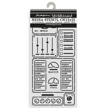 STAMPERIA STAMPERIA A NEW BEGINNING CONTROL PANEL 12x25cm STENCIL