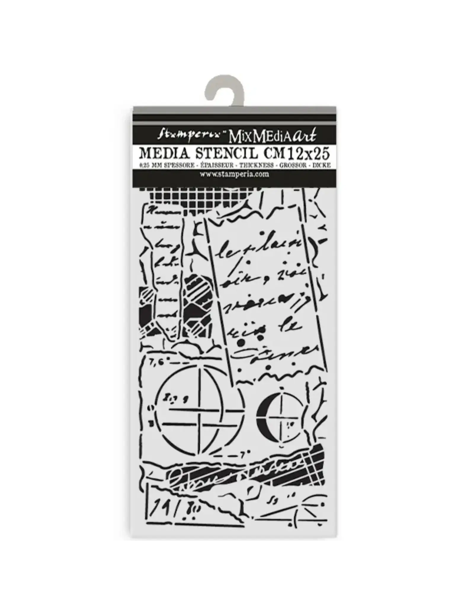 STAMPERIA STAMPERIA A NEW BEGINNING NOTES 12x25cm STENCIL