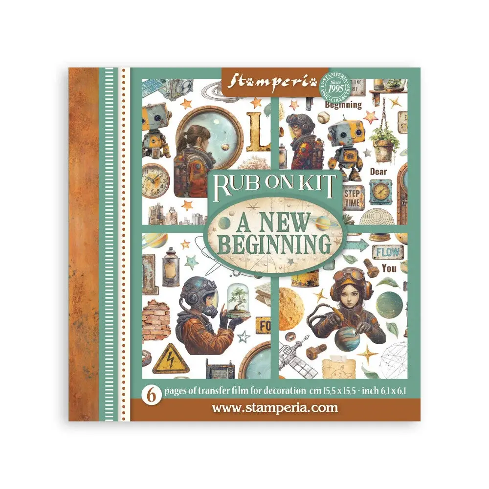 STAMPERIA STAMPERIA A NEW BEGINNING ASSORTED RUB-ONS 6/PK