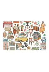 STAMPERIA STAMPERIA ART OF TRAVELLING EPHEMERA ADHESIVE PAPER CUT OUTS