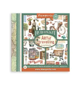 STAMPERIA STAMPERIA ART OF TRAVELLING ASSORTED RUB-ONS 6/PK