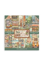 STAMPERIA STAMPERIA ART OF TRAVELLING 8x8 COLLECTION PACK 10 SHEETS