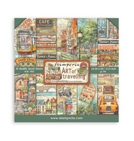 STAMPERIA STAMPERIA ART OF TRAVELLING 8x8 COLLECTION PACK 10 SHEETS