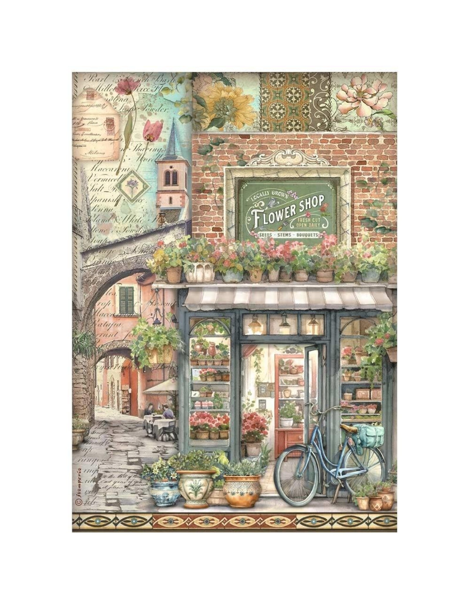 STAMPERIA STAMPERIA ART OF TRAVELLING ASSORTED A4 RICE PAPER 6/PK