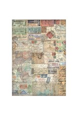 STAMPERIA STAMPERIA ART OF TRAVELLING ASSORTED A4 RICE PAPER 6/PK