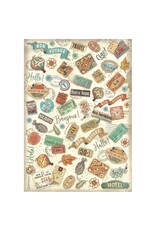 STAMPERIA STAMPERIA ART OF TRAVELLING ASSORTED A4 RICE PAPER 6/PK