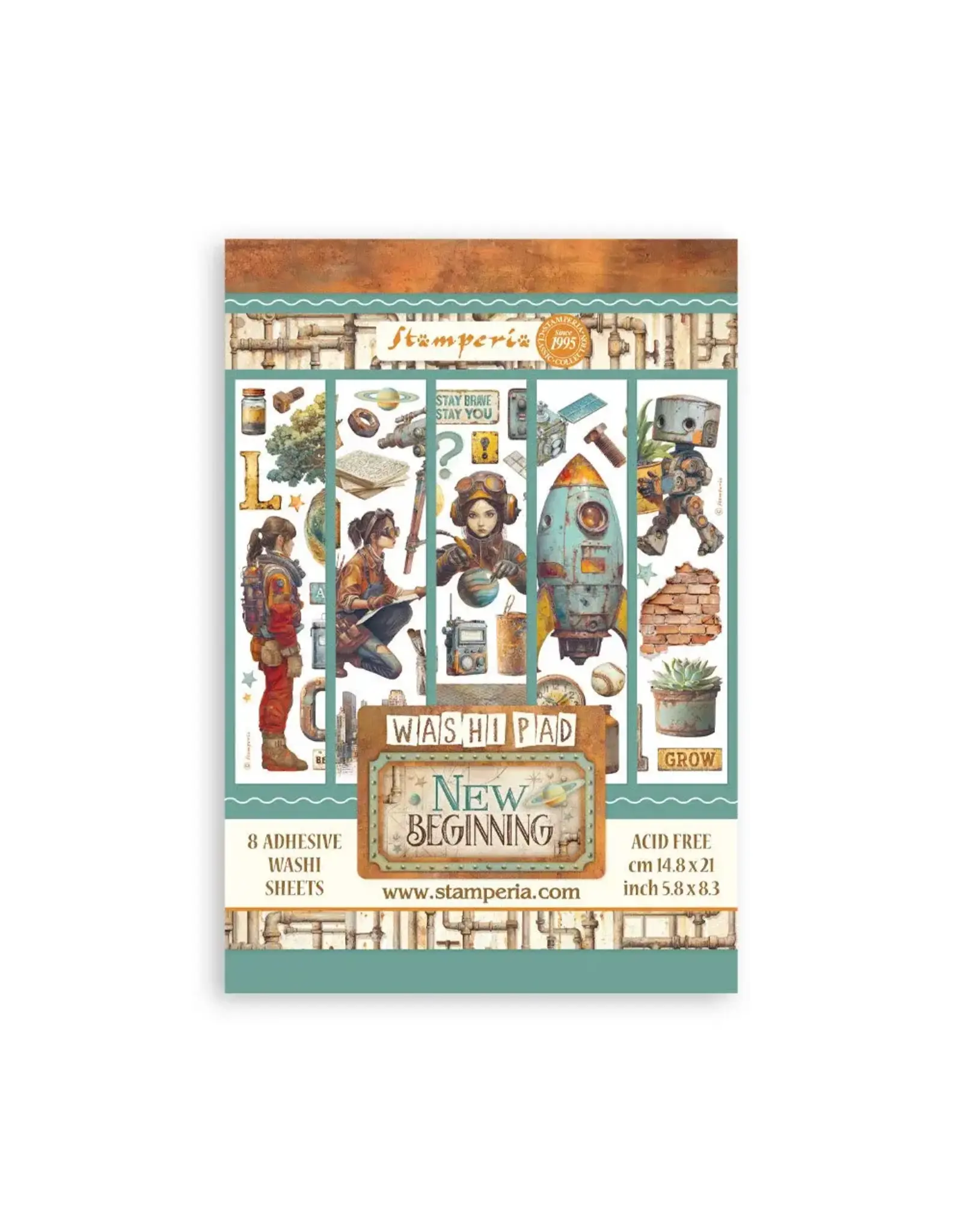 STAMPERIA STAMPERIA A NEW BEGINNING A5 WASHI PAD