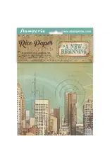 STAMPERIA STAMPERIA A NEW BEGINNING ASSORTED A6 RICE PAPER DECOUPAGE BACKGROUNDS 10.5X14.8CM 8/PK