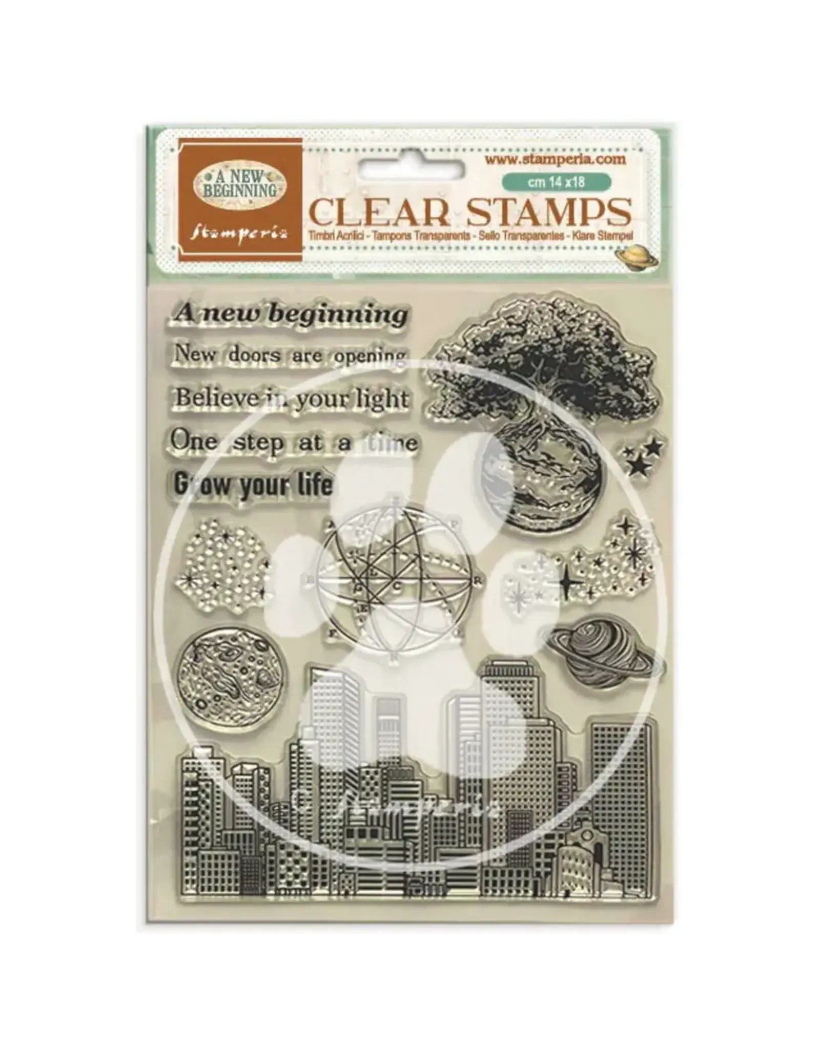 STAMPERIA STAMPERIA A NEW BEGINNING CLEAR STAMP SET
