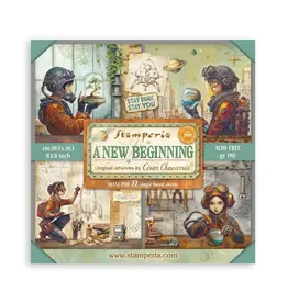 STAMPERIA STAMPERIA A NEW BEGINNING MAXI PAD 8x8 PAPER PACK 22 SINGLE FACED SHEETS