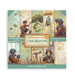 STAMPERIA STAMPERIA A NEW BEGINNING 8x8 PAPER PACK 10 SHEETS