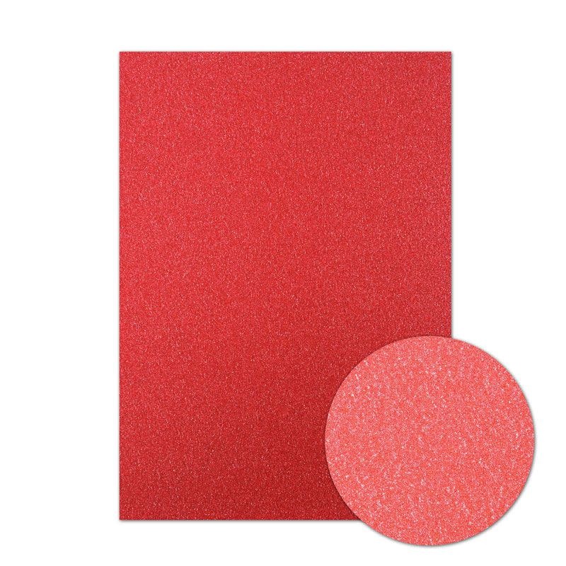 HUNKYDORY CRAFTS LTD. HUNKYDORY DIAMOND SPARKLES SHIMMER CARDSTOCK RUBY RED 10 X A4 200GSM